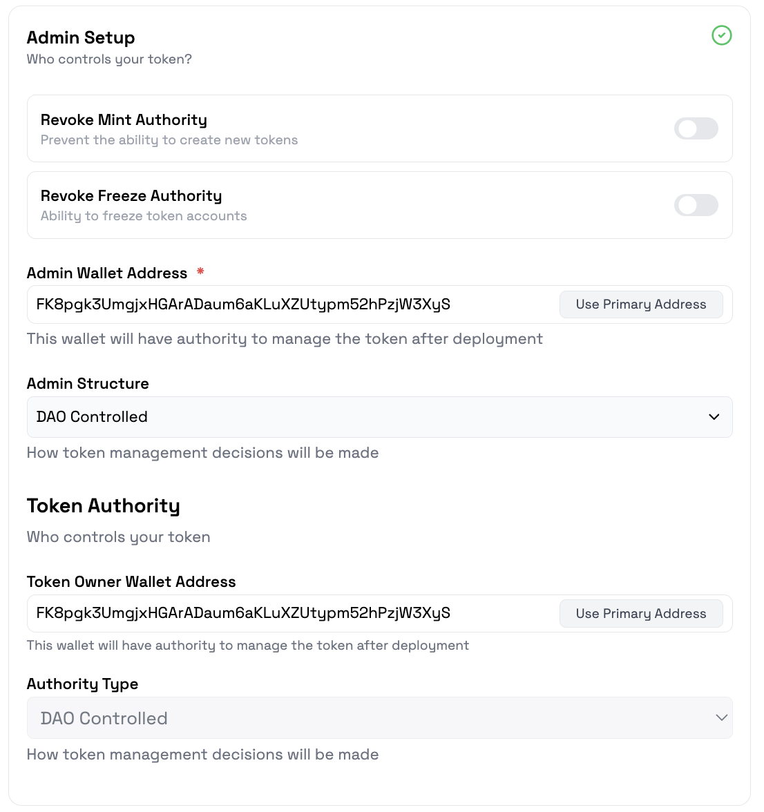 admin-setup-dao-controlled